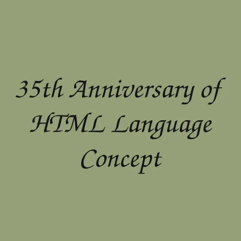 35th-anniversary-of-html-language-concept